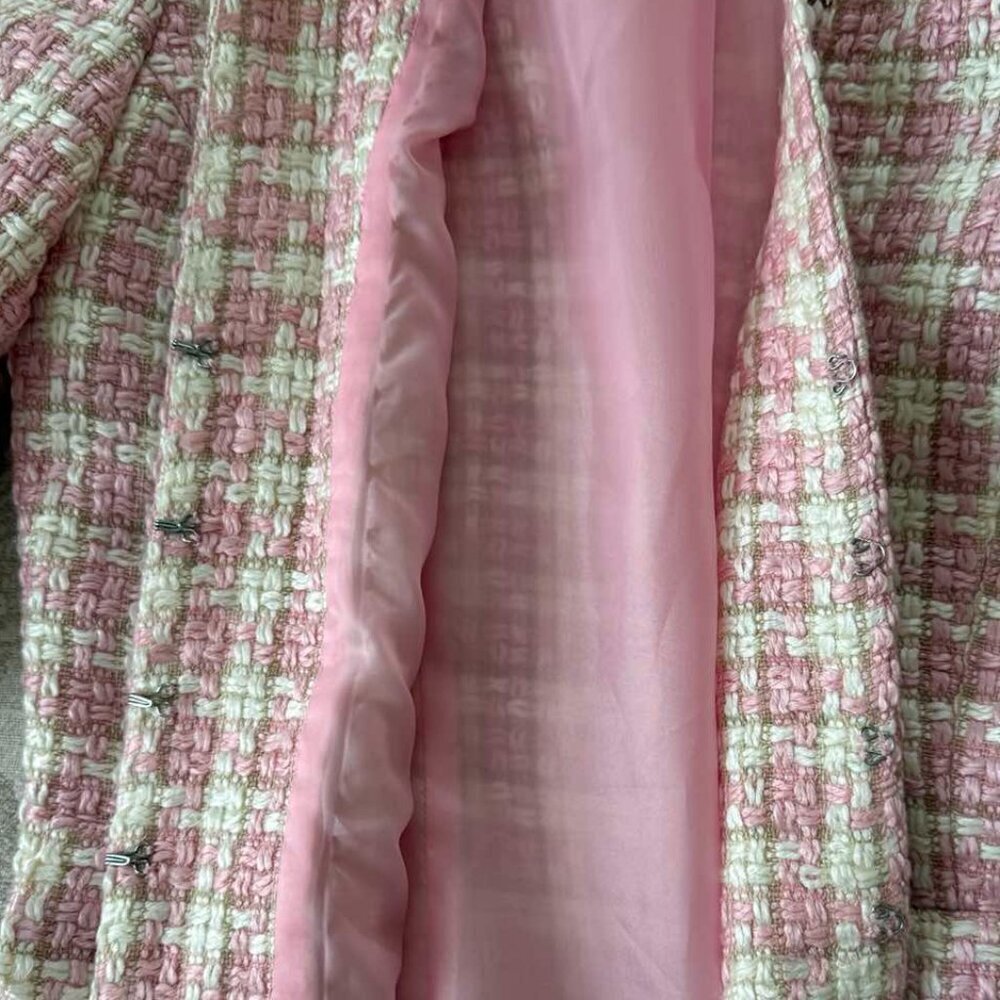 I.C.E. Vintage Chanel-style tweed jacket Barbie vibes size 4 - Picture 5 of 11